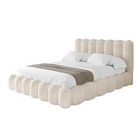 POLSTERBETT mit Bettkasten und Lattenrost, Boxbett ohne Matratze - SORA 180x200 Beige - Creme, Holzwerkstoff/Textil (180/200cm) - ALTDECOR
