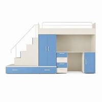 KINDERZIMMER Set RAJ 5, Matt mit Hochbett, Schrank und Schreibtisch - Kaschmir/Pastellblau, Holzwerkstoff (320/180/86cm) - Lookway