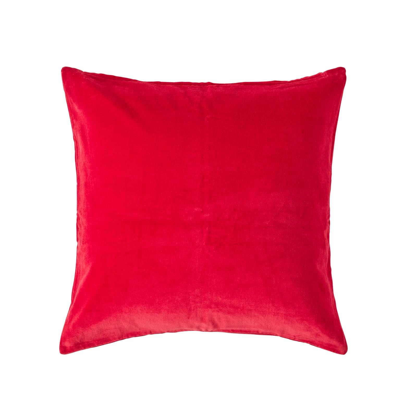 KISSENHÜLLE Baumwollsamt rot 40/40 cm - Rot, Textil (40/40cm) - Homescapes