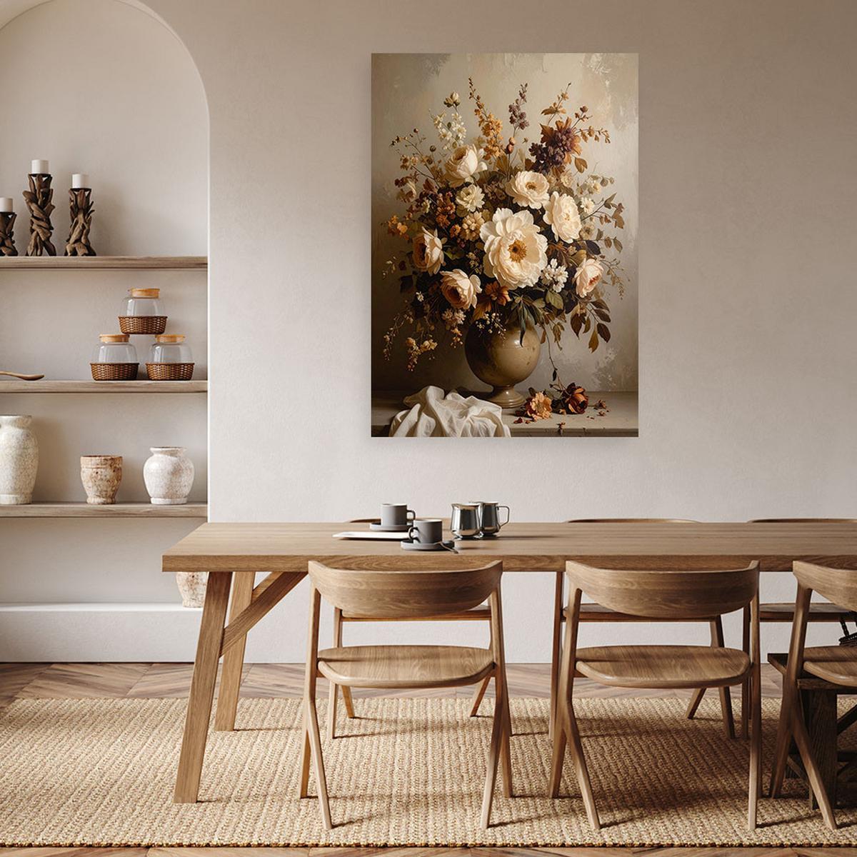 LEINWANDBILD Blumen 40x60cm - Beige, Textil (40/60cm) - Feeby