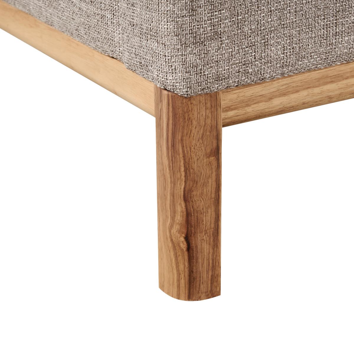 3-SITZER-SOFA Stoff Hellbraun Sosjo - Hellbraun, Textil (219/74/83cm) - Beliani