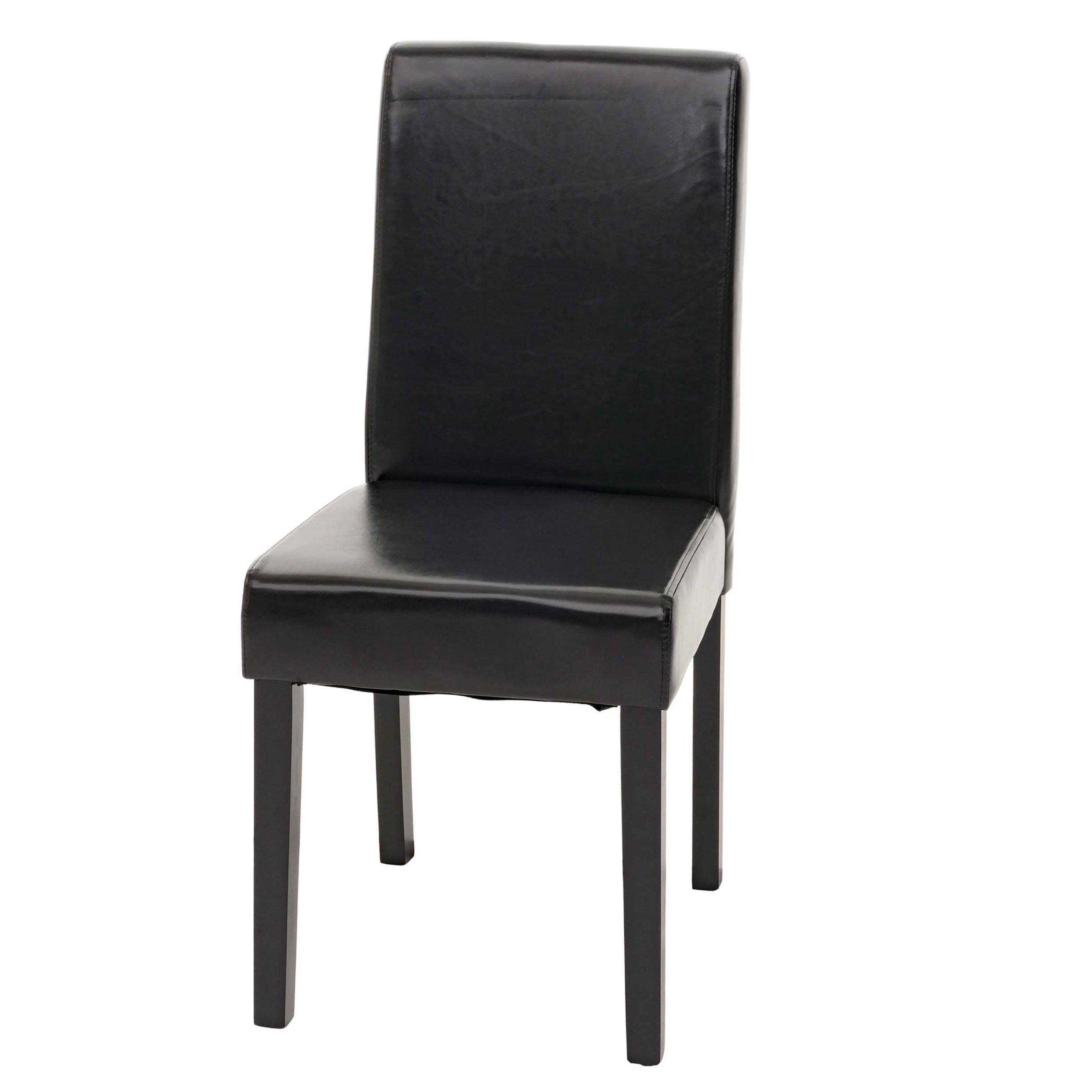 ESSZIMMERSTUHL Schwarz, Schwarz - Schwarz, Leder (43/90/56cm) - MCW