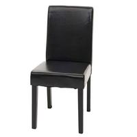 ESSZIMMERSTUHL Schwarz, Schwarz - Schwarz, Leder (43/90/56cm) - MCW