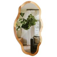 SPIEGEL 90x45 cm asymmetrisch mit Druck - Sandwellen - Transparent, Glas (45/90/0.4cm) - TULUP