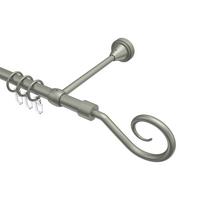 GARDINENSTANGE Primus Allegra 120 cm, 1-läufig, 16 mm Ø Chrom matt - Chromfarben/Nickelfarben, Metall (120cm) - INTERDECO