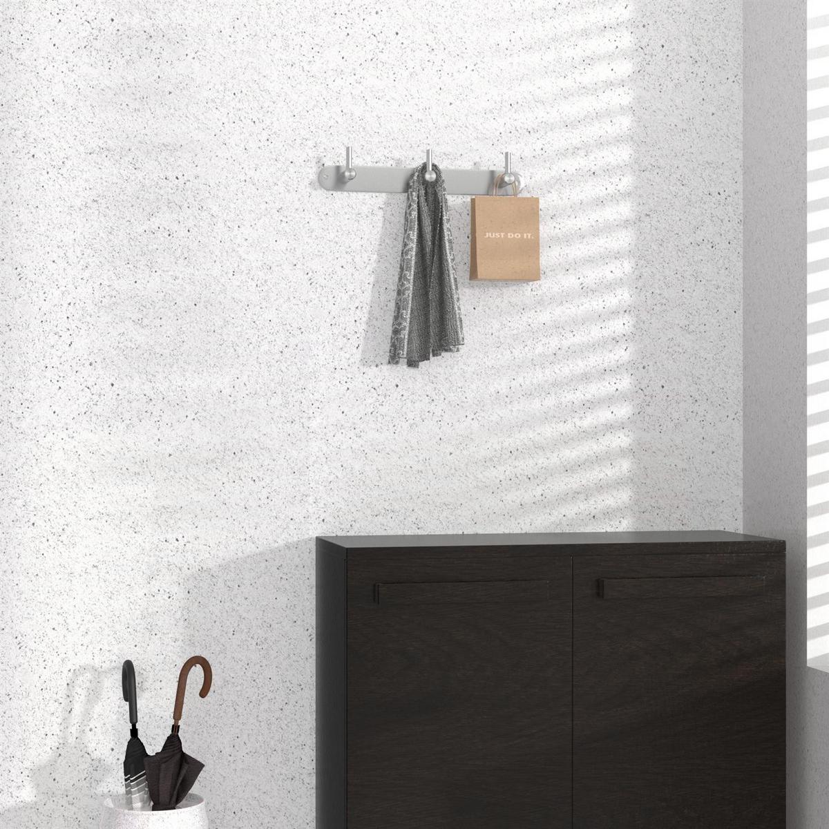 HAKENLEISTE 22/4.2/4.2 cm - Silberfarben, Metall (4.2/4.2/22cm) - Intirilife