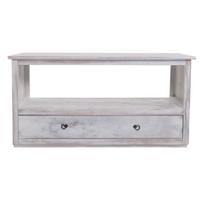 TV-RACK FERNSEHTISCH LOWBOARD Reinweiß - Weiß, Holz (110/53/39cm) - MCW