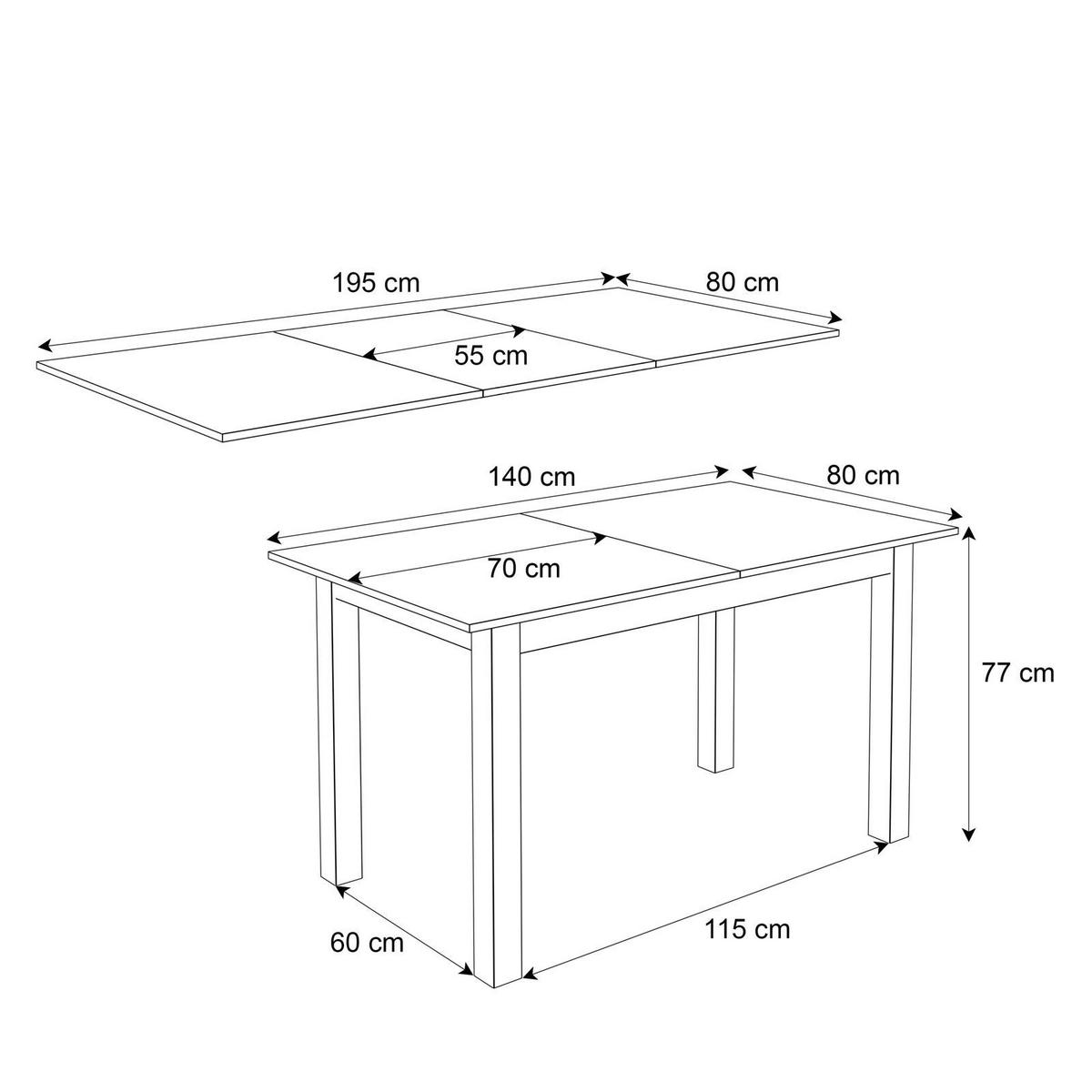 ESSTISCH ARTON GOLD ausziehbarer Tisch 140-195 cm Klapptisch Wohnzimmer - Goldfarben/Weiß, Holzwerkstoff/Metall (140/80/77cm) - Lookway