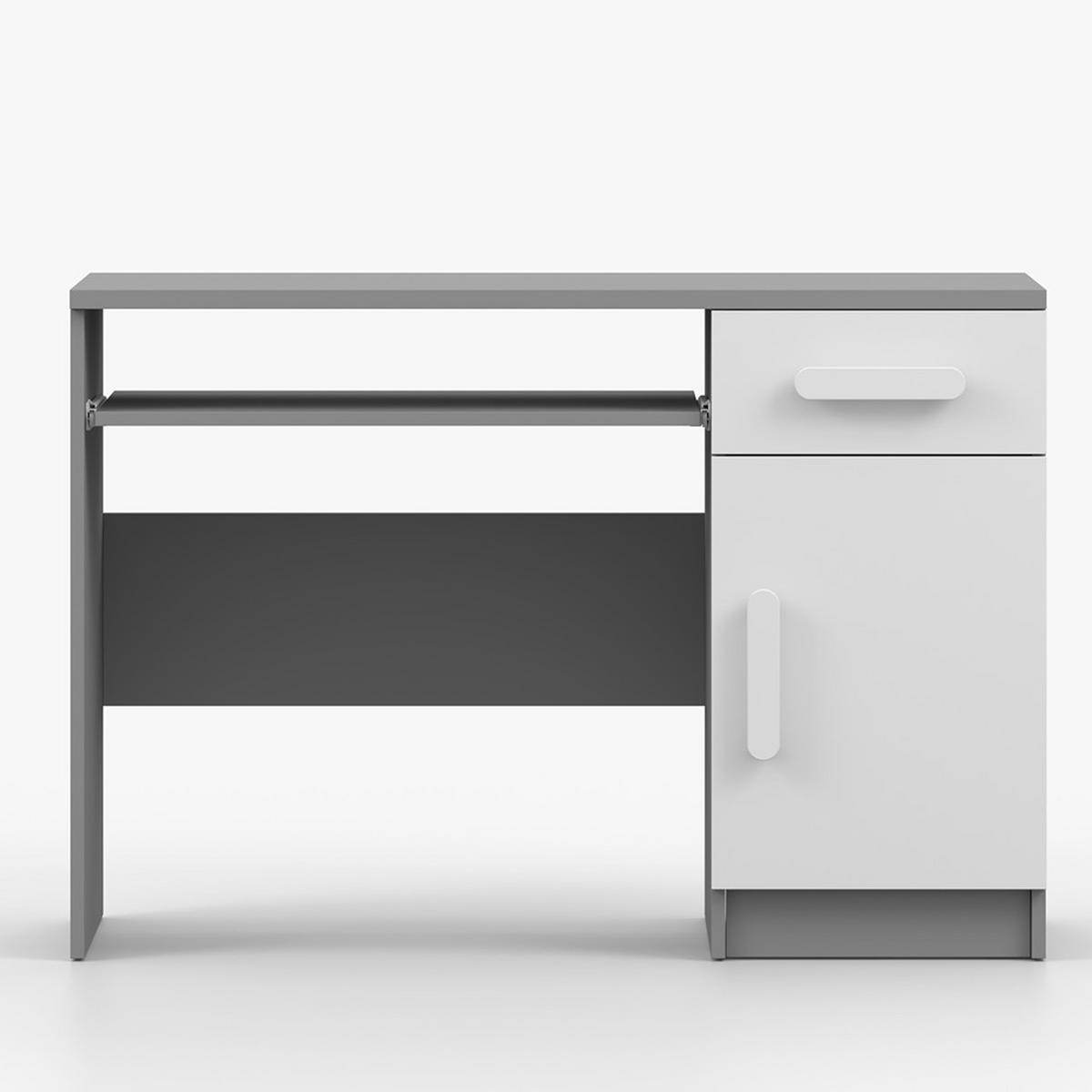 KINDERSCHREIBTISCH Jonas II 08 110 cm, 110/75/50, grau - Grau, Holzwerkstoff (110/75/50cm) - imoebel24