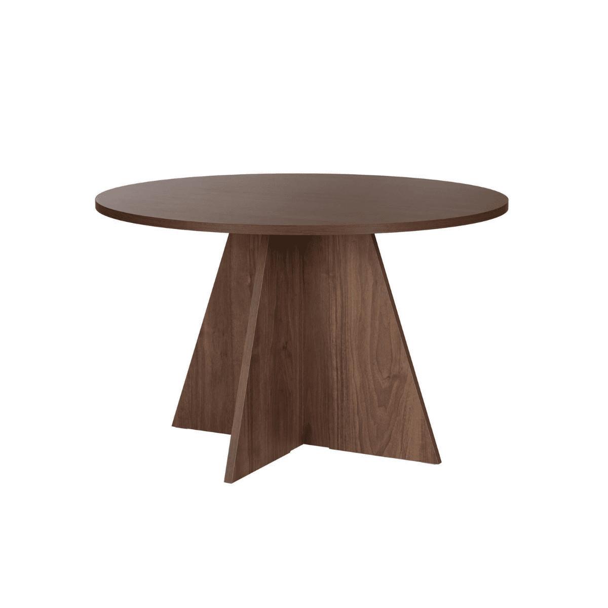ESSTISCH mit rundem Tischplatte D120 cm 120/120/75 cm - Naturfarben, Holzwerkstoff (125/120/75cm) - Calicosy
