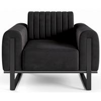 SESSEL Parissa 106 cm - Schwarz, Holz/Metall (106/79/92cm) - Selsey