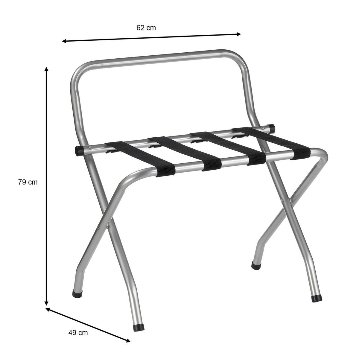 KOFFERSTÄNDER SUITE grau - Grau, Metall (62/70/49cm) - CARO-Möbel