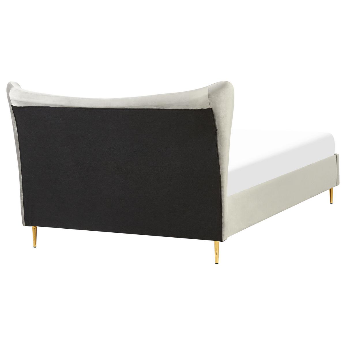 POLSTERBETT 140/200cm Hellgrau Chaleix - Hellgrau, Textil (140/200cm) - Beliani