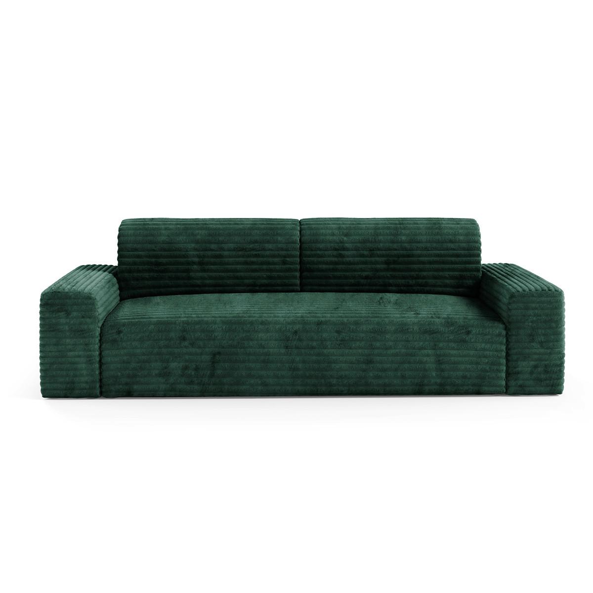 SOFA Fabio 3 Sitzplätze Grün - Grün, Holz (260/82/102cm) - Petits-meubles