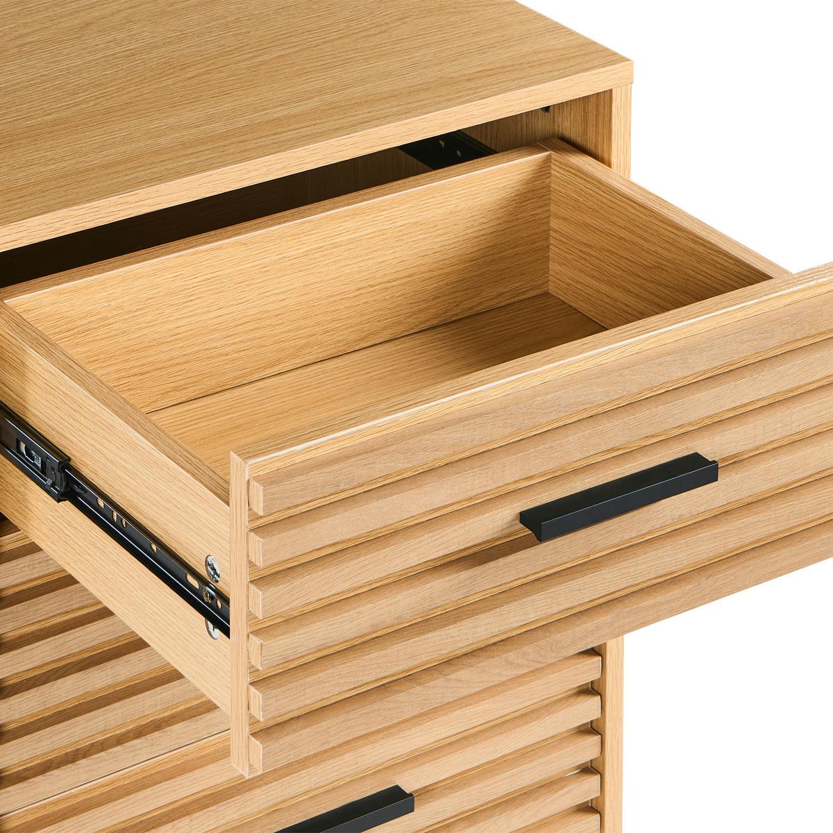 KOMMODE mit 4 Schubladen Hellbraun Keith - Hellbraun, Holzwerkstoff (48/90/40cm) - Beliani