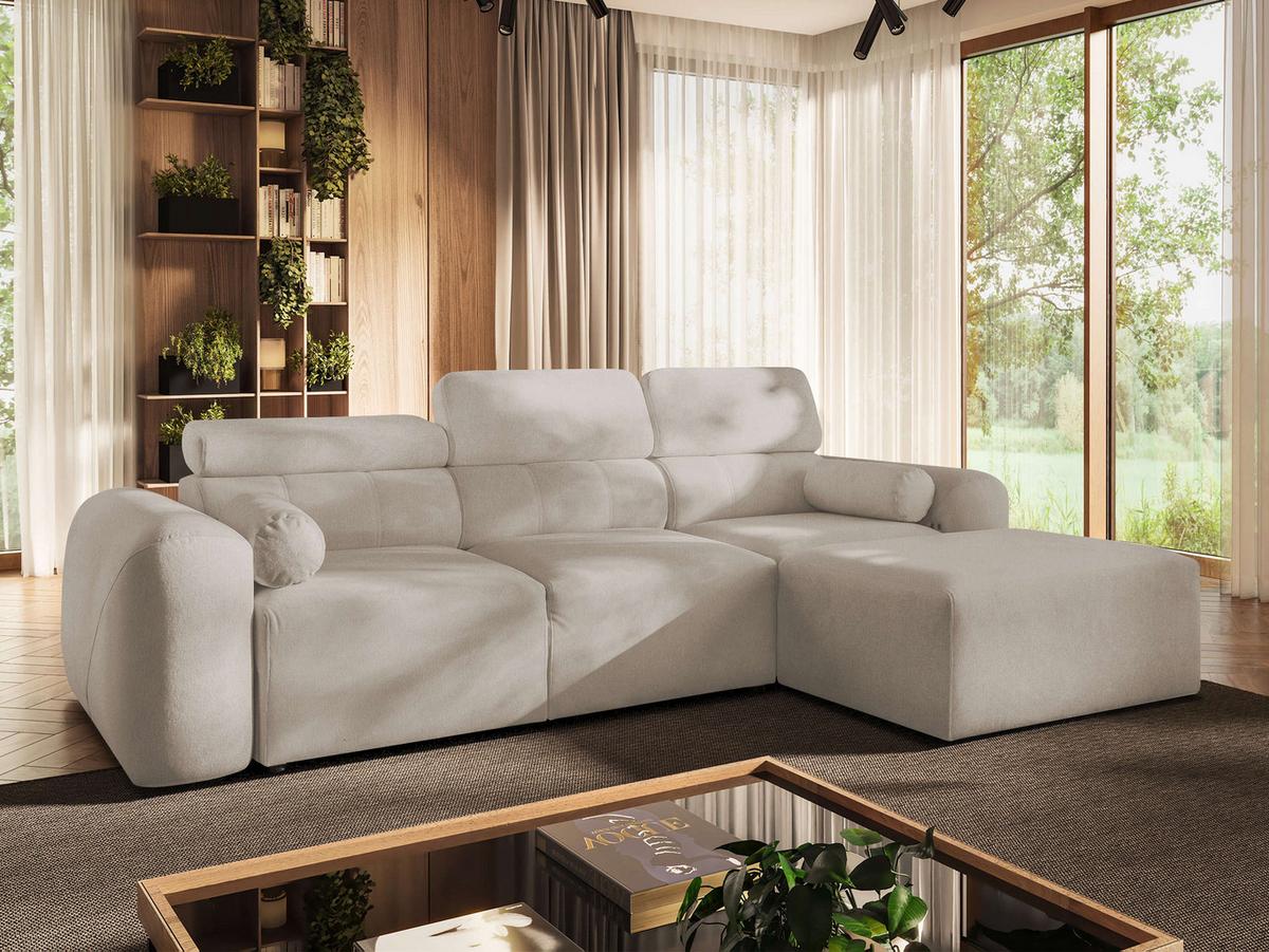 ECKSCHLAFSOFA Volare I, Seite: Rechts - Hellbraun, Holz/Textil (269/182cm) - MIRJAN24