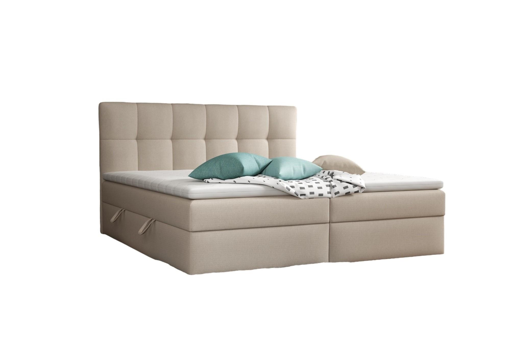 BOXBETT Arturo In Soro - Beige, Holzwerkstoff/Textil (140/200cm) - Fun Möbel