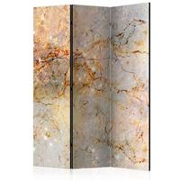 PARAVENT Einseitig Bedruckter 3-tlg 135x172 cm Klassischer Marmor - Beige, Holz/Textil (135/172/3cm) - Muralo