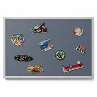 MAGNETTAFEL 60x40 cm Silberner Rahmen Kühles Grau - Silberfarben, Metall (60/50/0.4cm) - TULUP