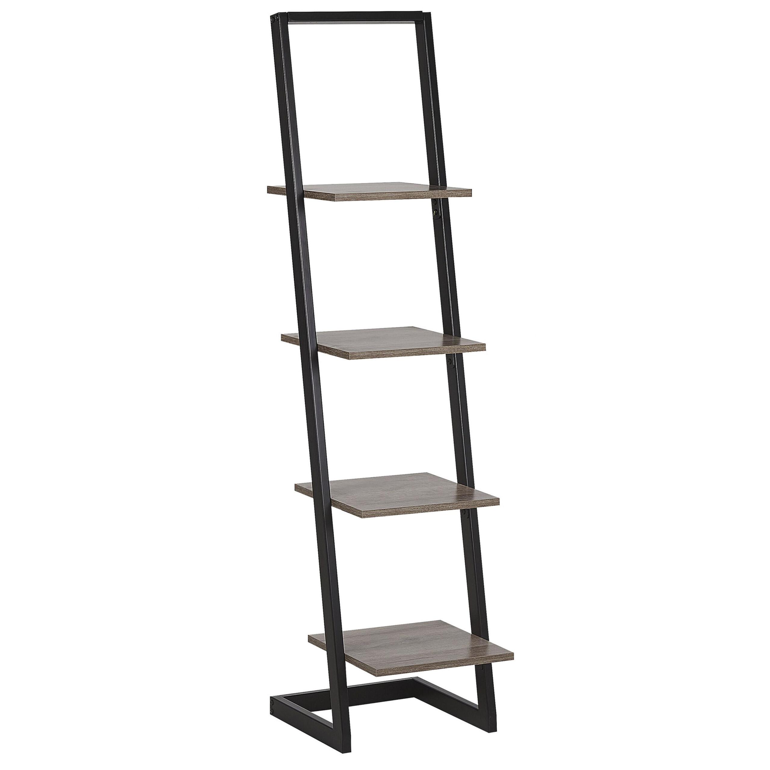 REGAL mit 4 Ebenen 143 cm Schwarz Joplin - Schwarz, Holzwerkstoff (35/143/33cm) - Beliani