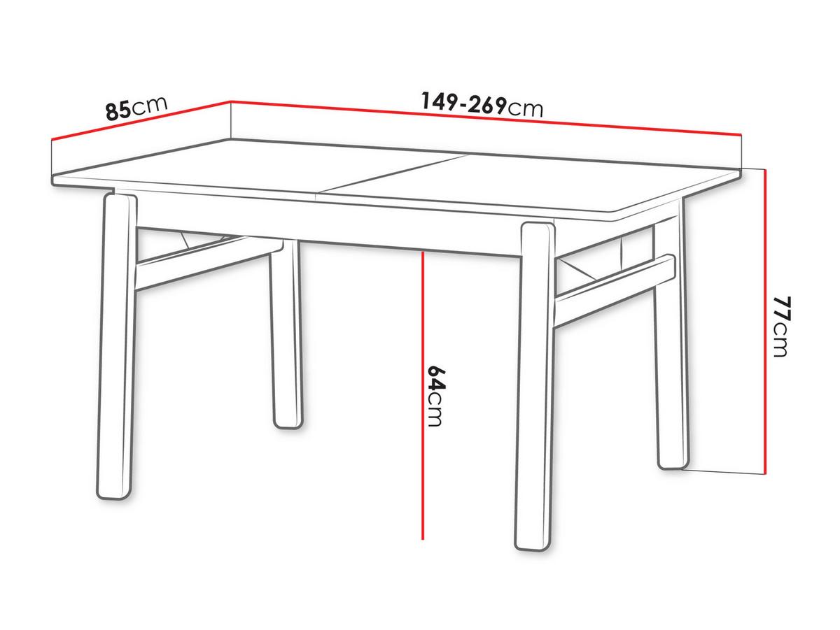 ESSTISCH ausziehbar Plot PT01 - Eichefarben, Holz/Holzwerkstoff (85/149/77cm) - MIRJAN24