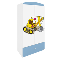 KINDERKLEIDERSCHRANK Excavator - Blau, Holzwerkstoff (90/175/52cm) - RAUMHIRSCH FURNITURE