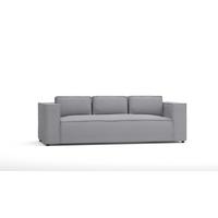 3-SITZER-SOFA Zenith Grau Luxusmicrofaser - Braun/Grau, Holz/Textil (230/64/92cm) - S-Style Möbel