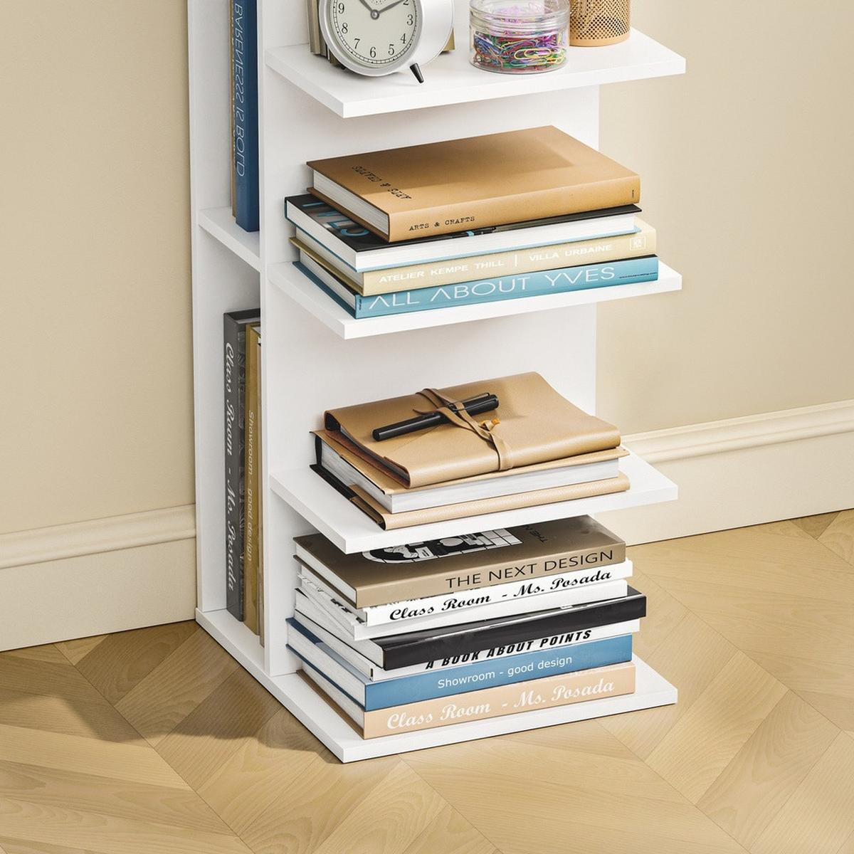 HOCHREGAL mit sieben Ablagen STR14-H-W - Ahornfarben, Fell (30/146.8/32.5cm) - SoBuy