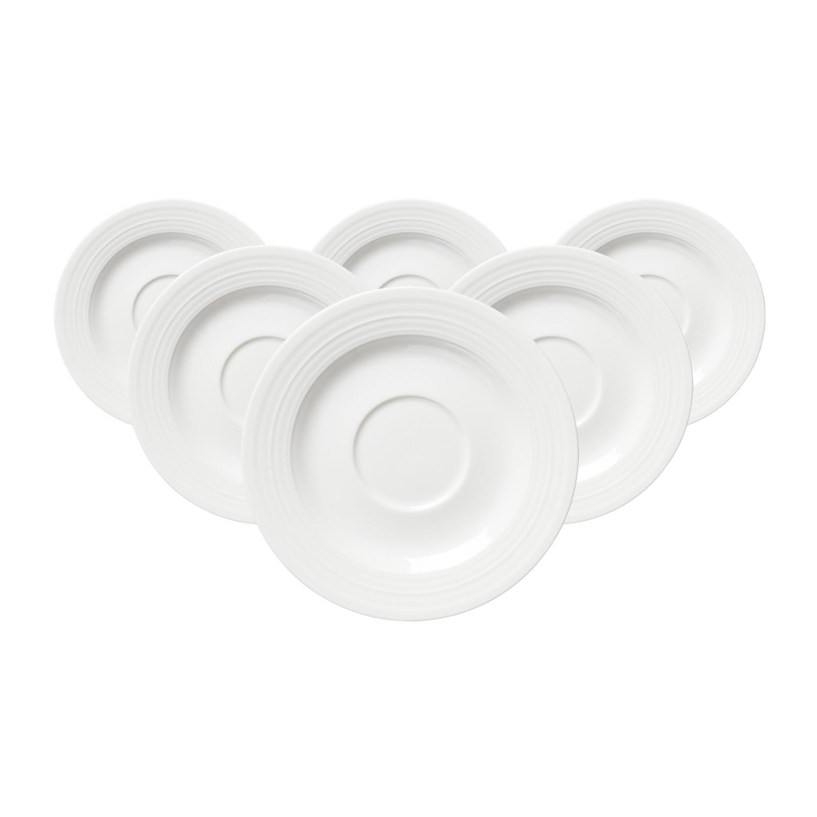 KAFFEEUNTERTASSEN Levi Weiß ø 15,5 cm 6er Set - Weiß, Keramik (15.5cm) - Ritzenhoff Breker