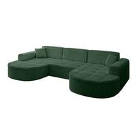 WOHNLANDSCHAFT TARO-U1 - 303x171x79,5 cm Grün - Grün, Holzwerkstoff/Textil (303/79.5/171cm) - ALTDECOR
