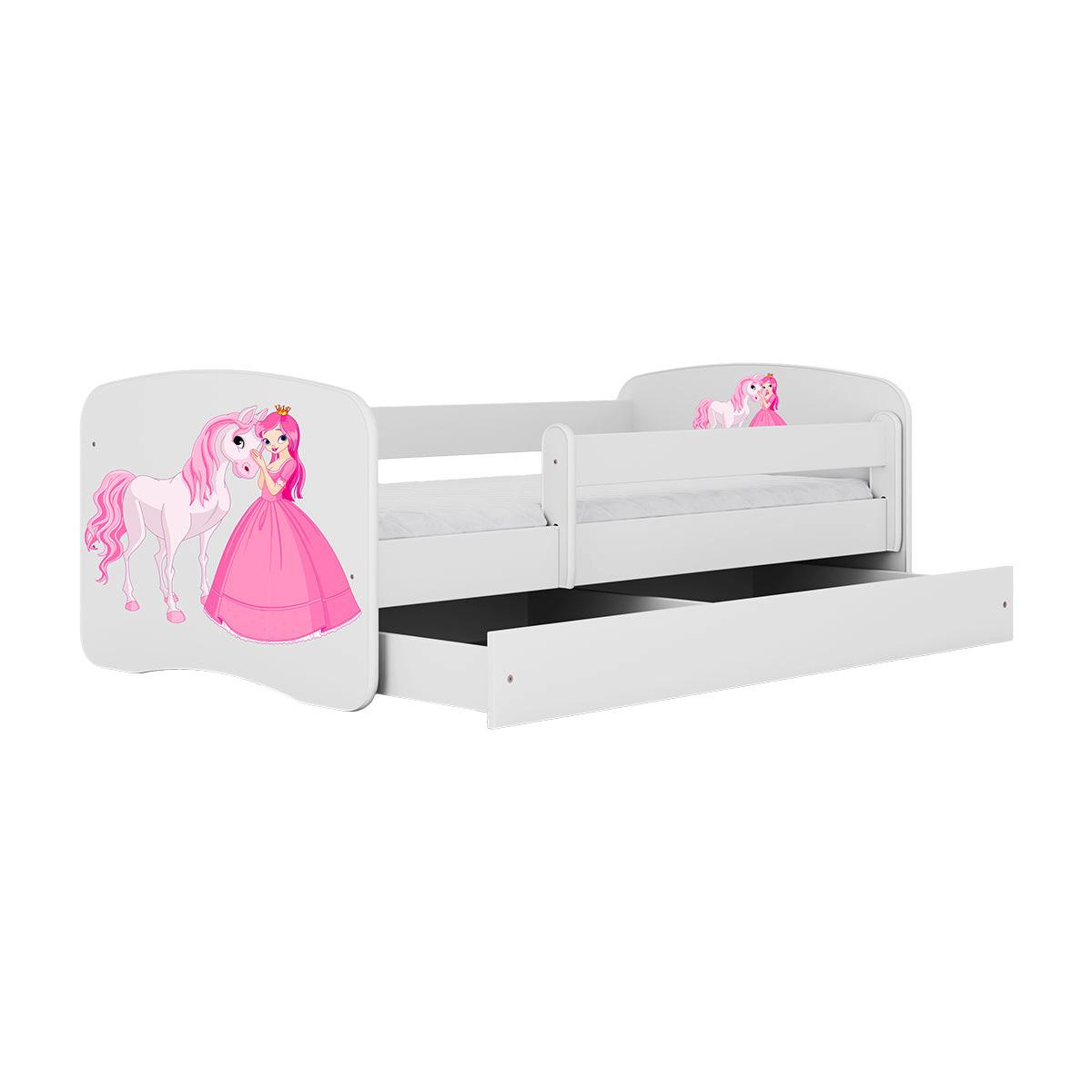 BETT Weiß - Pink/Weiß, Holzwerkstoff (80/180cm) - Petits-meubles