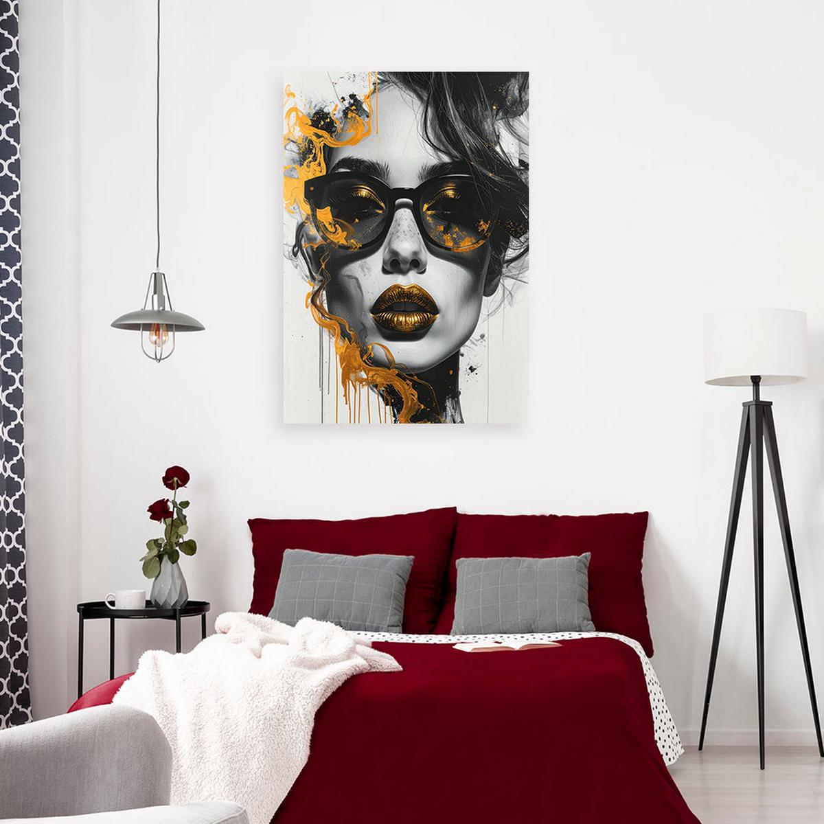 LEINWANDBILD Menschen & Charaktere 20x30cm - Goldfarben, Textil (20/30cm) - Feeby