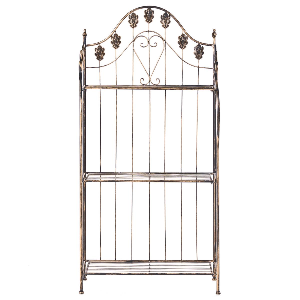 REGAL Metall 123 cm 59 cm Schwarz Visano - Schwarz, Metall (59/123/30cm) - Beliani