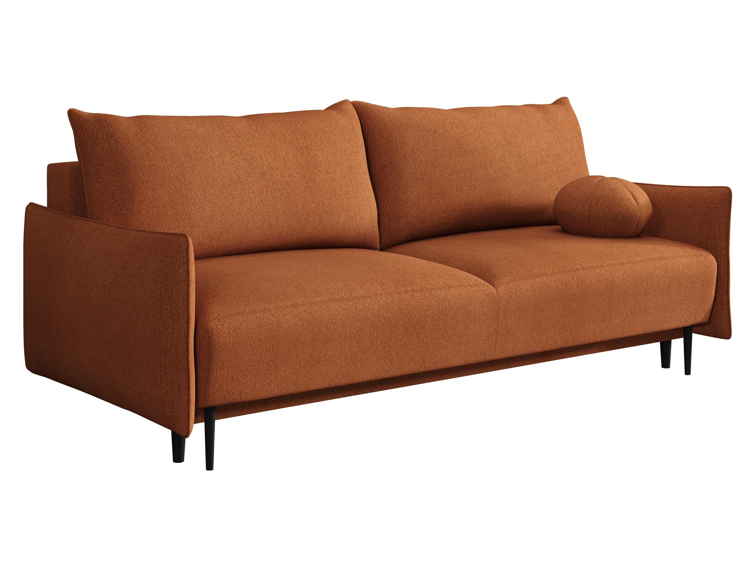 SCHLAFSOFA Dalia - Schwarz/Orange, Holz/Textil (225/88/98cm) - MIRJAN24
