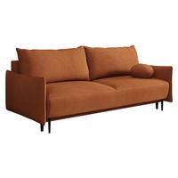 SCHLAFSOFA Dalia - Schwarz/Orange, Holz/Textil (225/88/98cm) - MIRJAN24