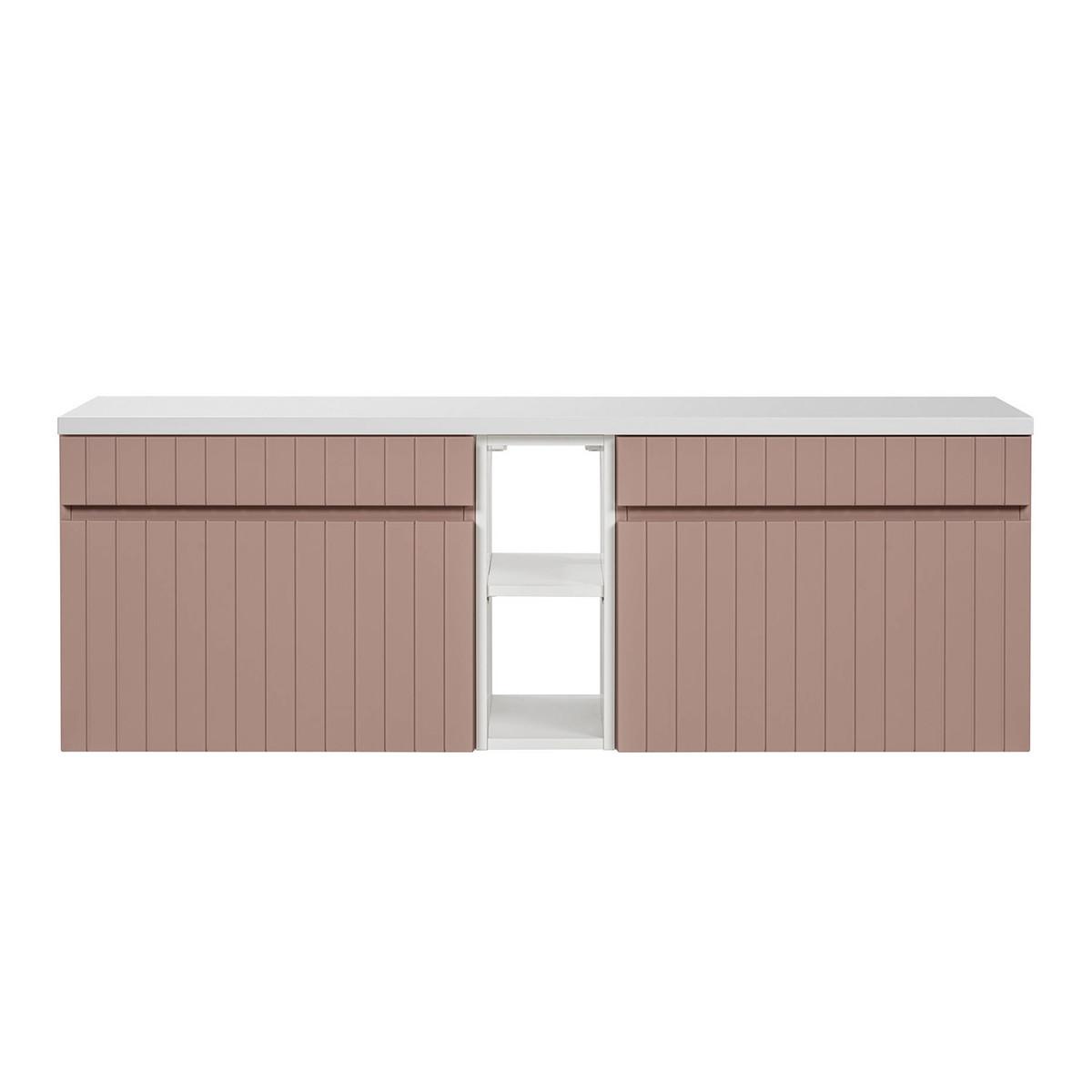 WASCHTISCHUNTERSCHRANK 140.4cm Zelie Rose - Pink, Holzwerkstoff (140.4/48/46cm) - Petits-meubles