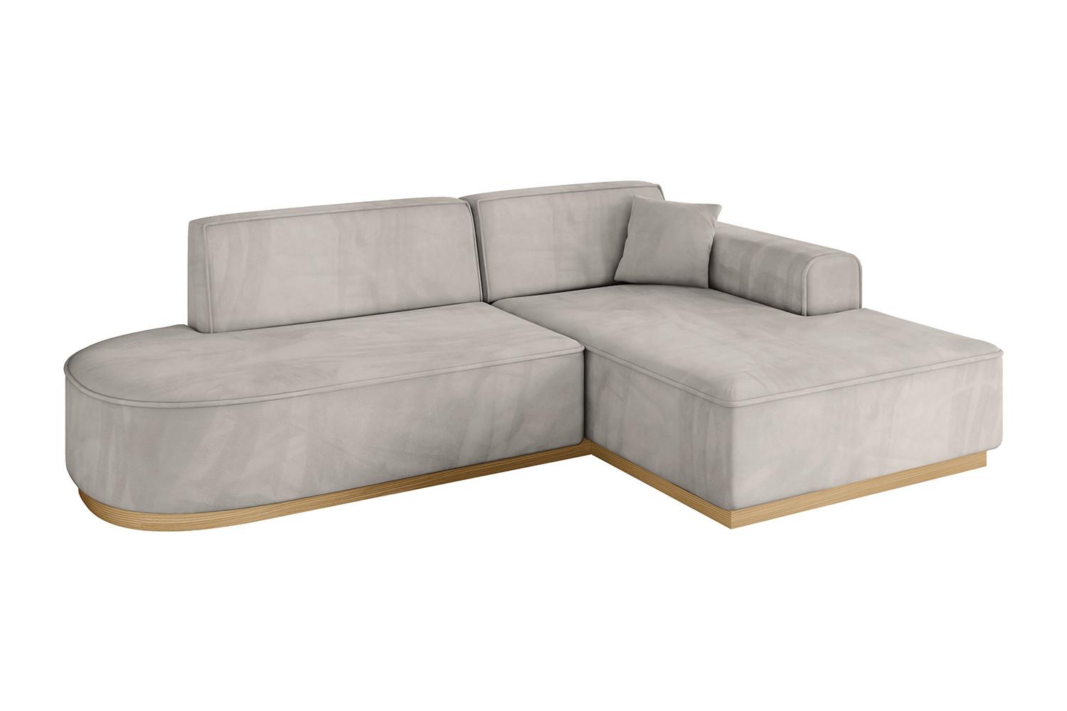 ECKSOFA Ottomane Rechts IREA-L1-v2 - 234x171x83 cm Hellbraun - Hellbraun, Holzwerkstoff/Textil (171/234cm) - ALTDECOR