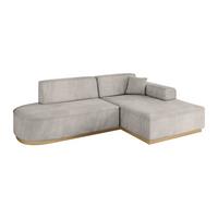 ECKSOFA Ottomane Rechts IREA-L1-v2 - 234x171x83 cm Hellbraun - Hellbraun, Holzwerkstoff/Textil (171/234cm) - ALTDECOR