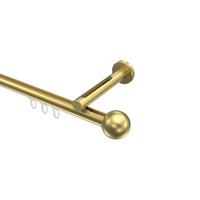 GARDINENSTANGE INNENLAUF Siteno Luino 240 cm (geteilt in 2 x 120 cm), 1-läufig, 20 mm Ø Messing-Optik - Messingfarben, Metall (240cm) - INTERDECO