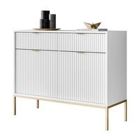 SIDEBOARD CORTADO GOLD KSZ104 MIT SCHUBLADEN WEISS - Weiß, Holzwerkstoff (104/83/39cm) - Lookway