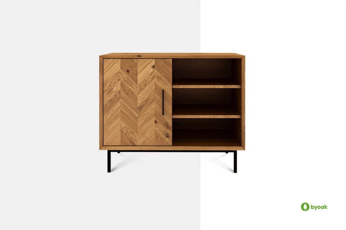 KOMMODE LEON Wildeiche - Wildeiche, Holz (97/80/45cm) - byoak