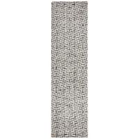 TEPPICH ARLEN, geometrisch, Grau, 80 x 300 cm - Grau, Textil (300/80cm) - KADIMA DESIGN