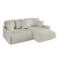 ECKSOFA Ottomane rechts ONESK-L -v1 216x177x72 Creme Cord - Ecru/Creme, Holzwerkstoff/Kunststoff (177/216cm) - ALTDECOR