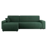 ECKSOFA Piano L Cord - Schwarz/Grün, Holz/Kunststoff (244/145cm) - MIRJAN24