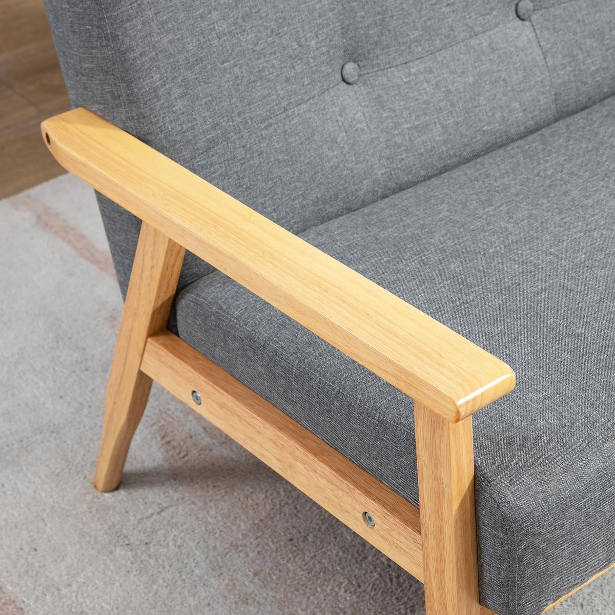 SOFA Yvith 155/70/73cm - Dunkelgrau, Textil (70/73/155cm) - ZMH
