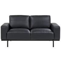2-SITZER-SOFA Kunstleder schwarz Sovik - Schwarz, Kunststoff/Textil (156/72/87cm) - Beliani