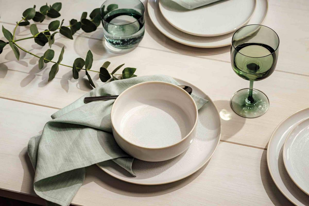 BASIC-SET Crafted Cotton 6-tlg. - Weiß, Keramik (2/2/2cm) - like.Villeroy & Boch