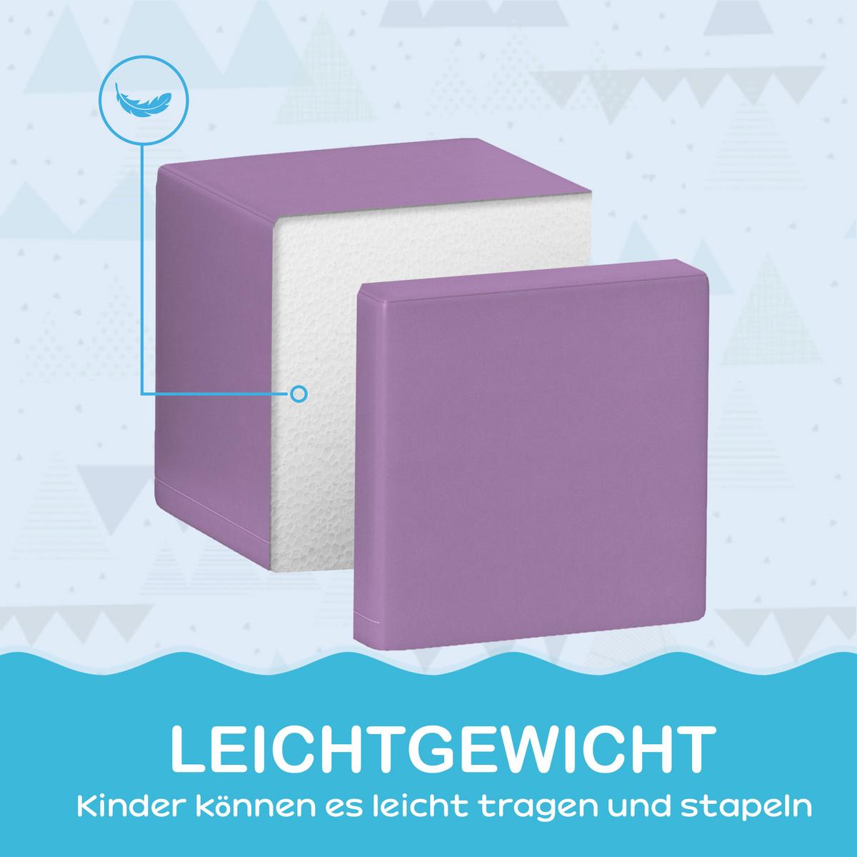 SOFTBAUSTEINE - Hellgrau, Kunststoff (20/20/20cm) - HOMCOM