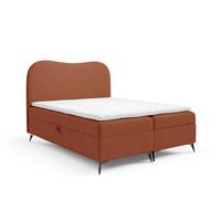 BOXBETT Blair Premium - Rotbraun, Holzwerkstoff/Textil (140/200cm) - Fun Möbel