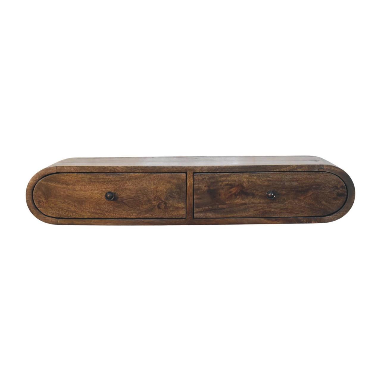 KONSOLE Avora, schwebend - Braun, Holz (80/15/32cm) - Artisan Furniture